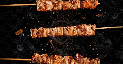 Brochette d'agneau. Al Ras al Hanout